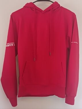 RARE Rugby World Cup 2023 France Red Hoodie Med Official Exclusive Graphic